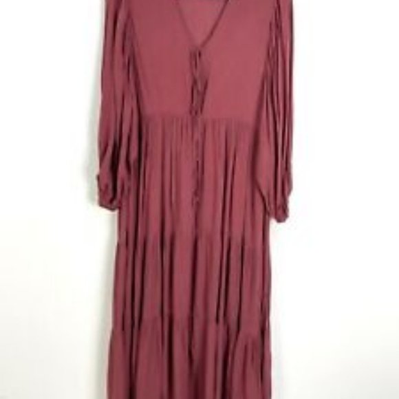 Young Fabulous Broke Maroon Size Small Boho Dress - Picture 9 of 13